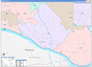 Massac County Wall Map Color Cast Style