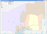 Matanuska-Susitna County Wall Map Color Cast Style