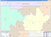 McPherson Wall Map Color Cast Style