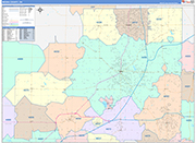 Medina County Wall Map Color Cast Style