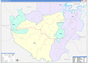 Menifee Wall Map Color Cast Style