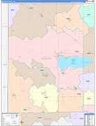 Mercer Wall Map Color Cast Style