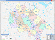 Merrimack Wall Map Color Cast Style