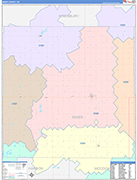 Miner Wall Map Color Cast Style