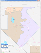 Mineral County Wall Map Color Cast Style