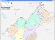 Mineral Wall Map Color Cast Style