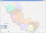 Mingo Wall Map Color Cast Style