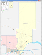 Minidoka Wall Map Color Cast Style
