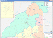 Mitchell County Wall Map Color Cast Style