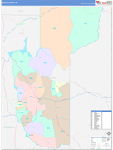 Mohave County Wall Map Color Cast Style
