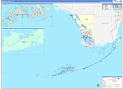 Monroe County Wall Map Color Cast Style