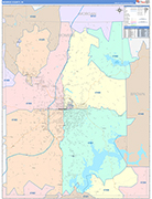 Monroe Wall Map Color Cast Style