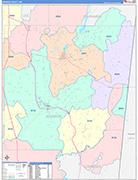 Monroe County Wall Map Color Cast Style