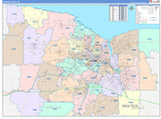 Monroe Wall Map Color Cast Style