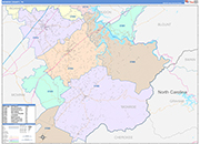 Monroe County Wall Map Color Cast Style