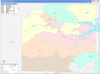 Montgomery County Wall Map Color Cast Style