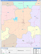 Montgomery County Wall Map Color Cast Style