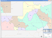 Montrose Wall Map Color Cast Style