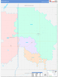 Moody County Wall Map Color Cast Style