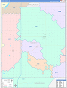 Moody Wall Map Color Cast Style