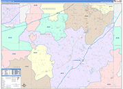 Morgan Wall Map Color Cast Style