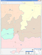 Motley County Wall Map Color Cast Style