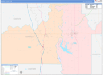 Murray County Wall Map Color Cast Style