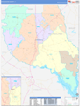 Nacogdoches Wall Map Color Cast Style