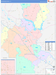 Natchitoches Wall Map Color Cast Style