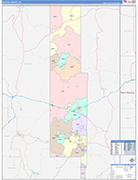 Navajo Wall Map Color Cast Style