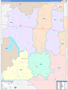 Nelson Wall Map Color Cast Style