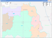Nemaha County Wall Map Color Cast Style