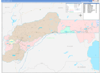 Nevada County Wall Map Color Cast Style