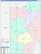 Newton Wall Map Color Cast Style