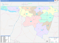 Northampton County Wall Map Color Cast Style
