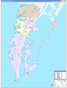 Northampton County Wall Map Color Cast Style