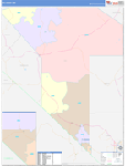 Nye County Wall Map Color Cast Style