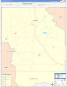 Ochiltree County Wall Map Color Cast Style