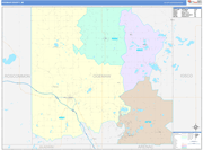 Ogemaw County Wall Map Color Cast Style