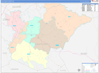 Oglethorpe County Wall Map Color Cast Style