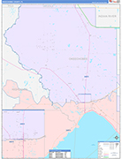 Okeechobee Wall Map Color Cast Style