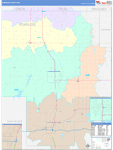 Okmulgee County Wall Map Color Cast Style