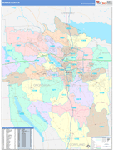 Onondaga County Wall Map Color Cast Style