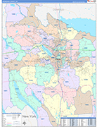 Onondaga Wall Map Color Cast Style