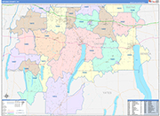 Ontario Wall Map Color Cast Style