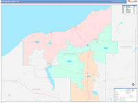 Ontonagon County Wall Map Color Cast Style