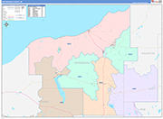 Ontonagon County Wall Map Color Cast Style