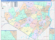 Orange Wall Map Color Cast Style