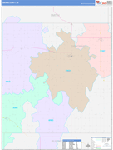 Osborne County Wall Map Color Cast Style