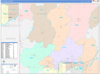 Outagamie County Wall Map Color Cast Style